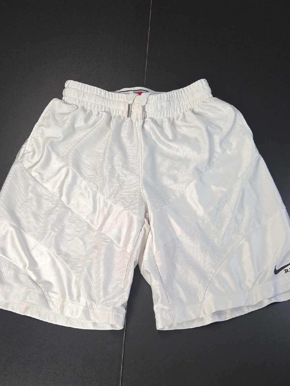 Nike + Riccardo Tisci White Men's Mesh Athletic Shorts with Drawstring S